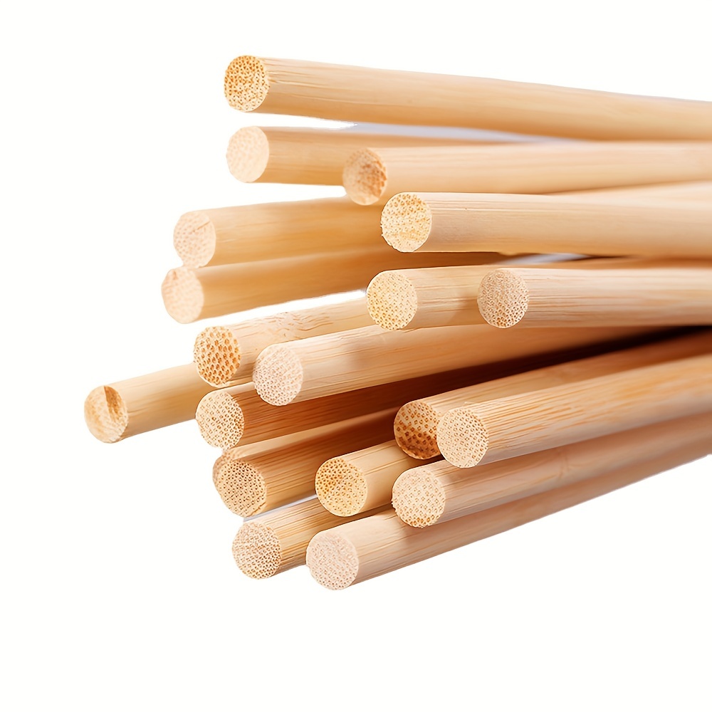  HJZALMI Palitos de madera de balsa, palos de madera dura sin  terminar, bastones largos naturales para manualidades de bricolaje,  fabricación de modelos, personalización de soporte (color: 1.2 x 1.2 in, 8
