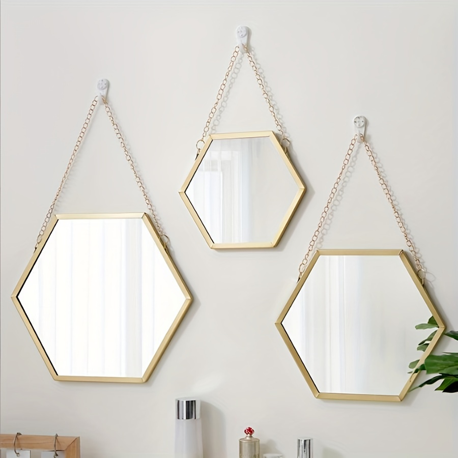 Juego de 4 espejos pequeños para decoración de pared, espejos redondos  dorados para decoración de habitación y hogar, espejos decorativos para  sala de