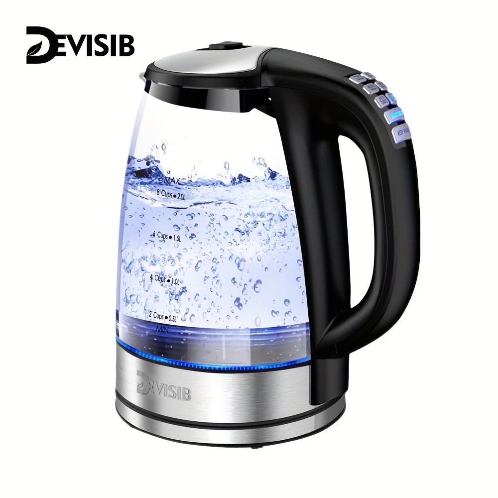 Upgrade Your Home Appliance With DEVISIB 2L Electric Kettle - Temperature  Control & Keep Warm Function, BPA-Free Glass Tea Coffee Hot Water Boiler!