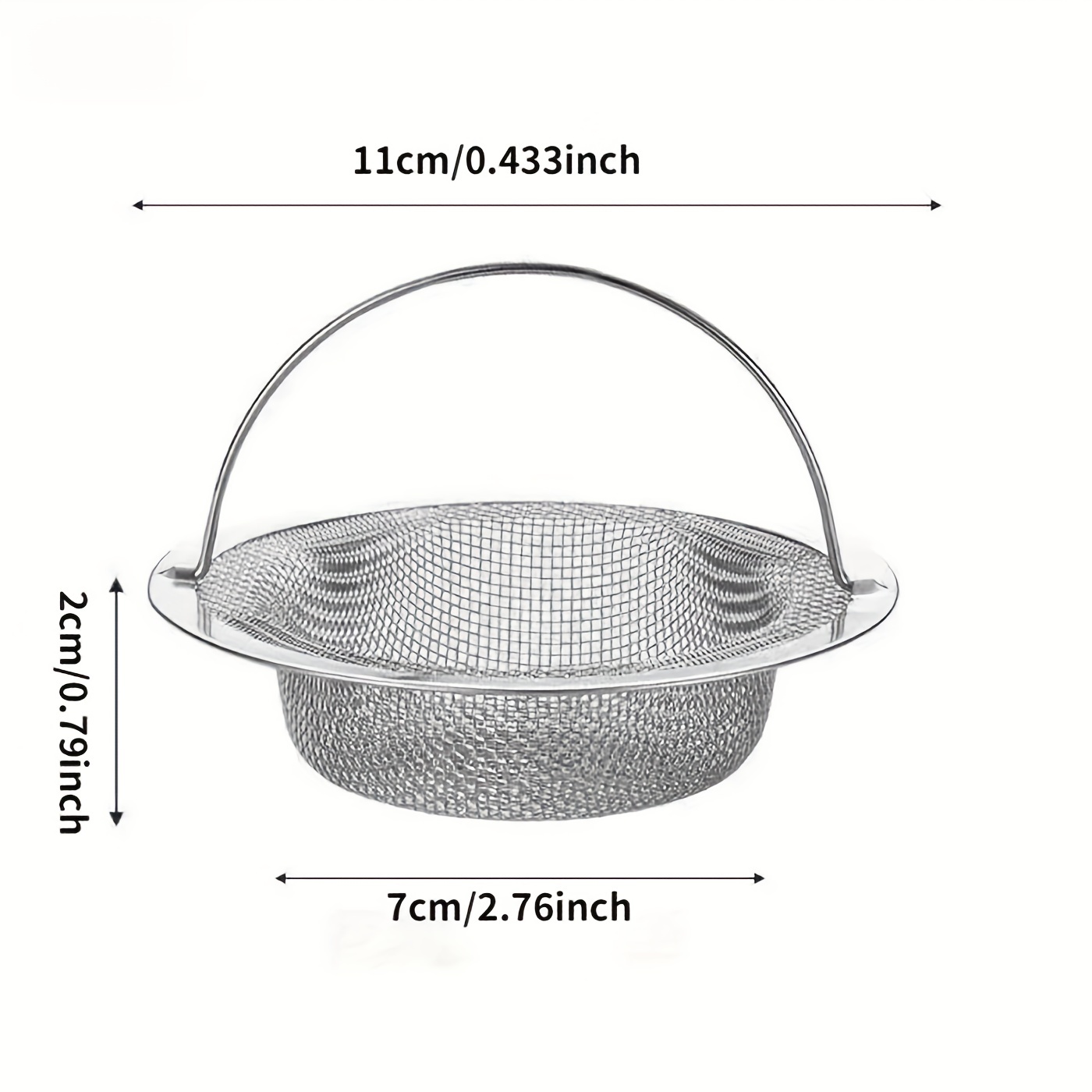 1/2 Pièces, Crépine De Panier D'évier, Crépine De Vidange En Acier