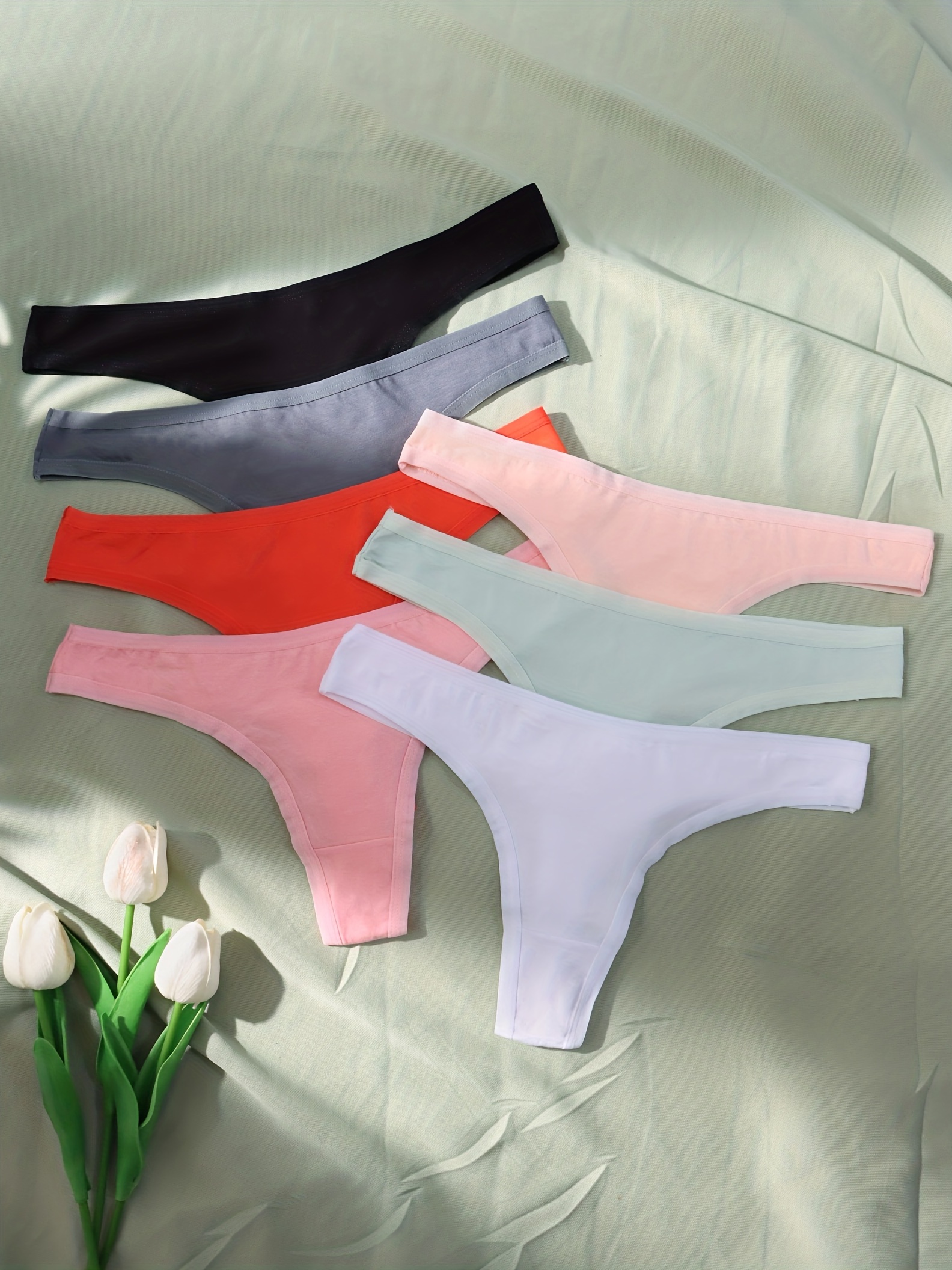 Simple Solid Briefs Comfy Breathable Hollow Stretchy Panties - Temu