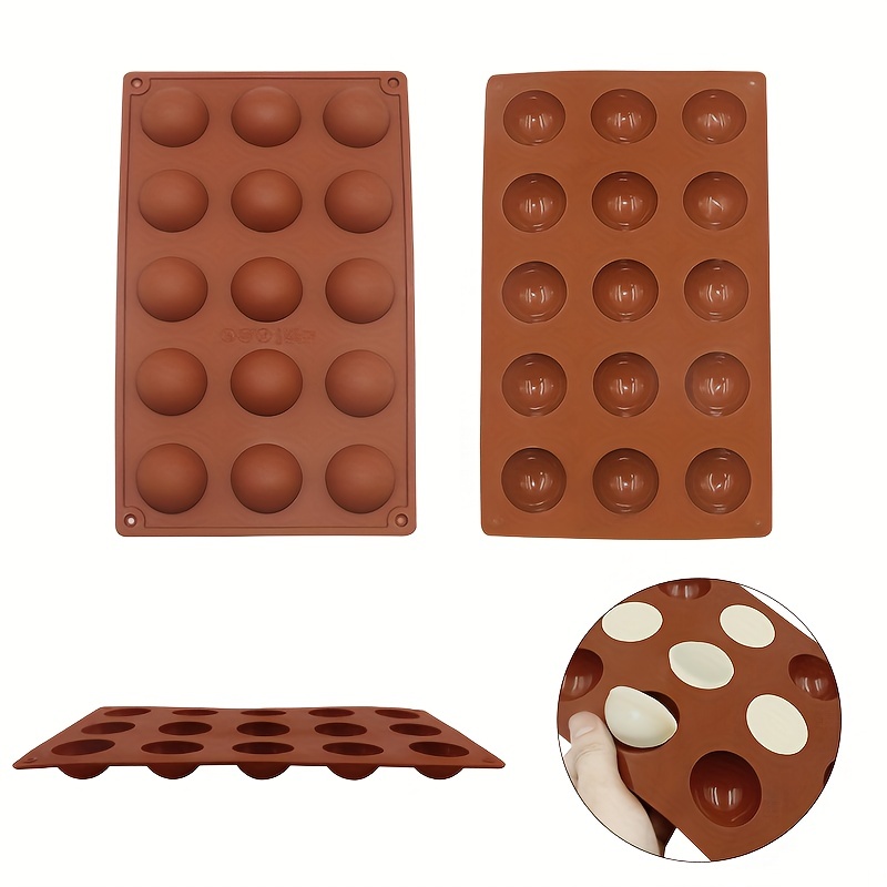 SILIKOLOVE New 3D Chocolate Mold Silicone Moulds Chocolate Truffle Mold 15  Holes Stacking Ball Molds Jelly Pudding Baking Mold - AliExpress