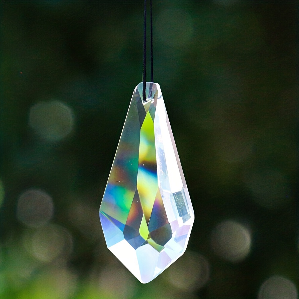 Boule de cristal à facettes 40 mm suncatcher feng shui transparente,  attrape soleil, prisme, arc en ciel, mobile, décoration, lumière -   Canada