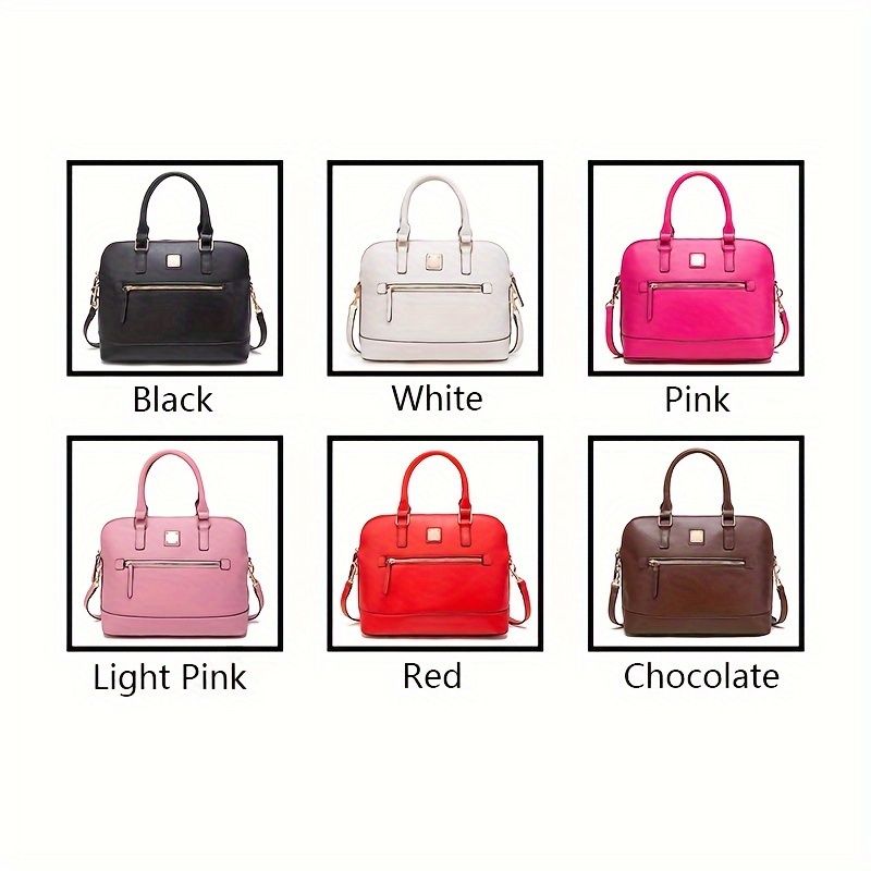 Fashion Top Handle Dome Bag, Solid Color Simple Shoulder Bag, Women's  Casual Nadbag, Crossbody Bag & Purse - Temu