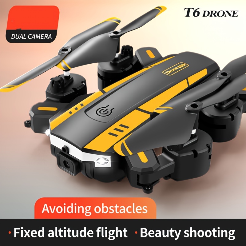 Dron con cámara para adultos, mini dron, dron FPV plegable con control  remoto con motor sin escobillas, giros 3D, retención de altitud, modo sin