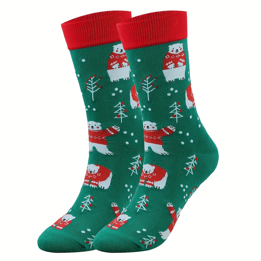 Hand In Hand Socks Cute Funny Christmas Mid Tube - Temu