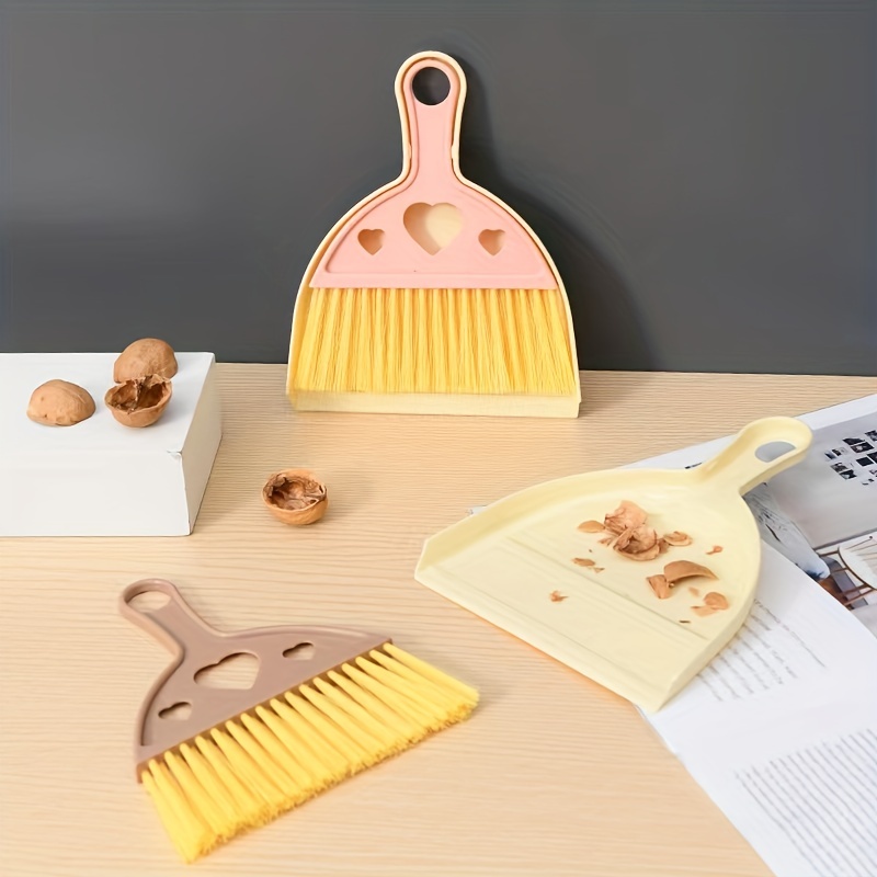 Mini Dustpan And Brush Set Small Cleaning Sweeper Broom - Temu