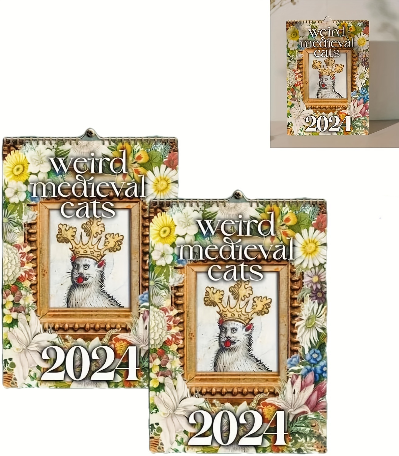 Calendrier mural 2024, Calendrier de chat paresseux mignon 2024, 12  calendriers mensuels suspendus au mur Calendrier des chats drôles 2024  Cadeau pour les amoureux des chats