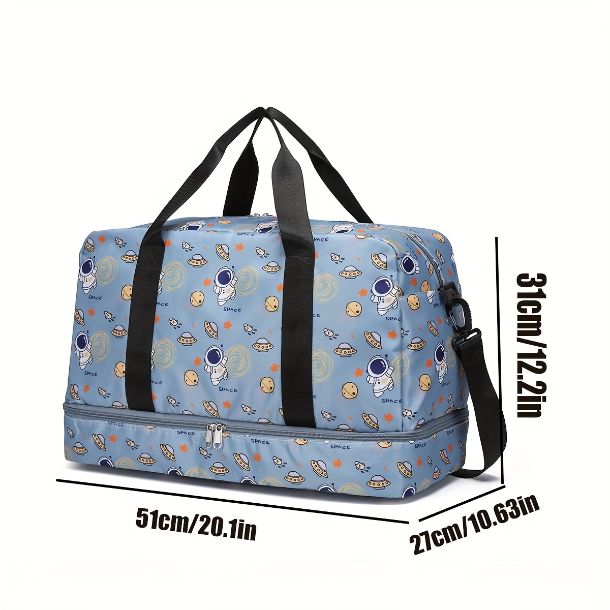 Cute Cartoon Print Luggage Duffle Bag Sports Fitness Gym Temu