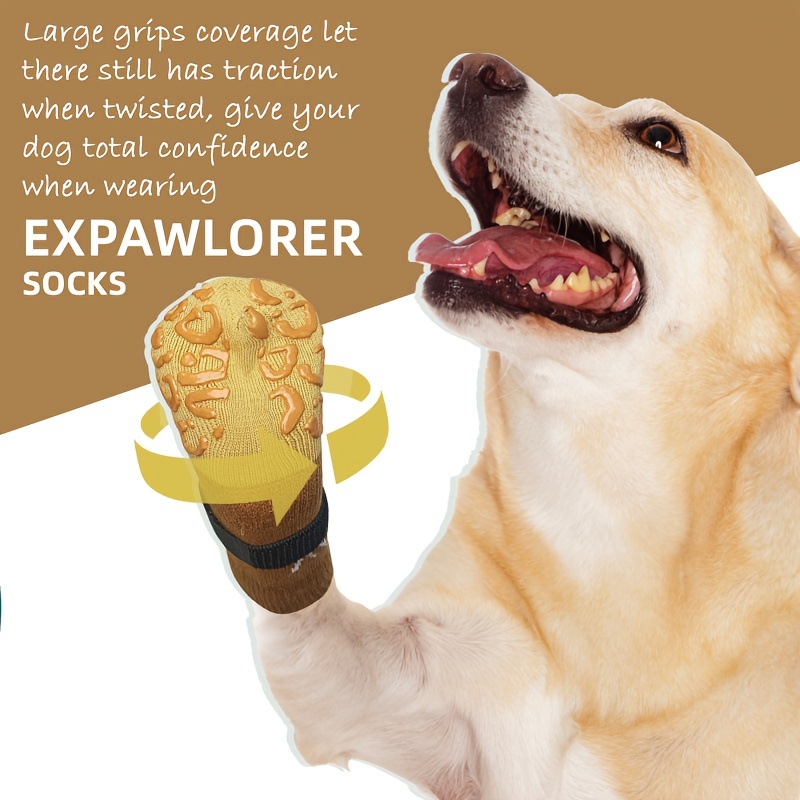 Anti-Slip Long Dog Socks for Hardwood Floors – EXPAWLORER