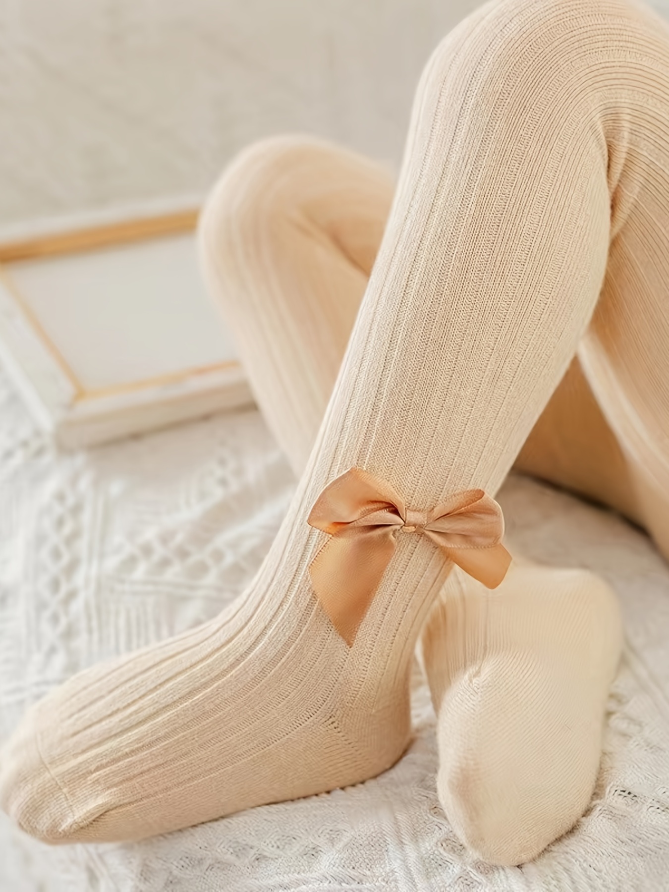 Cream colored 2025 tights for toddlers