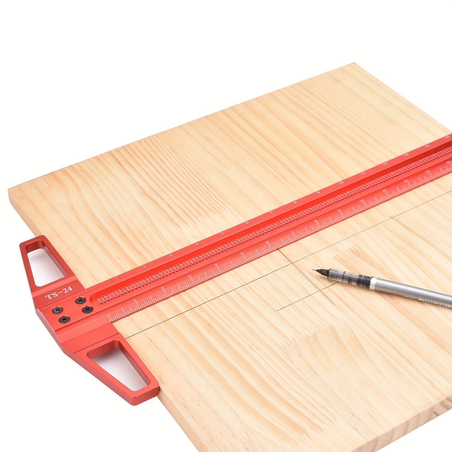 Aluminum T-Square Ruler 24 inch, Woodworking Scriber T-Square
