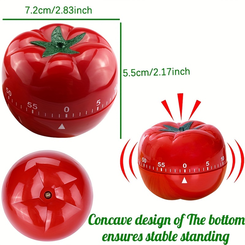 Cute Kitchen Timer, Cartoon Tomato Shaped 60 Minutes Mechanical Timer,  Mechanical Timer For Cooking,sports,beauty,study, Kitchen Accessories, Dorm  Essentials, Kitchen Stuff, Clearance, Christmas Gifts, Halloween Gifts -  Temu