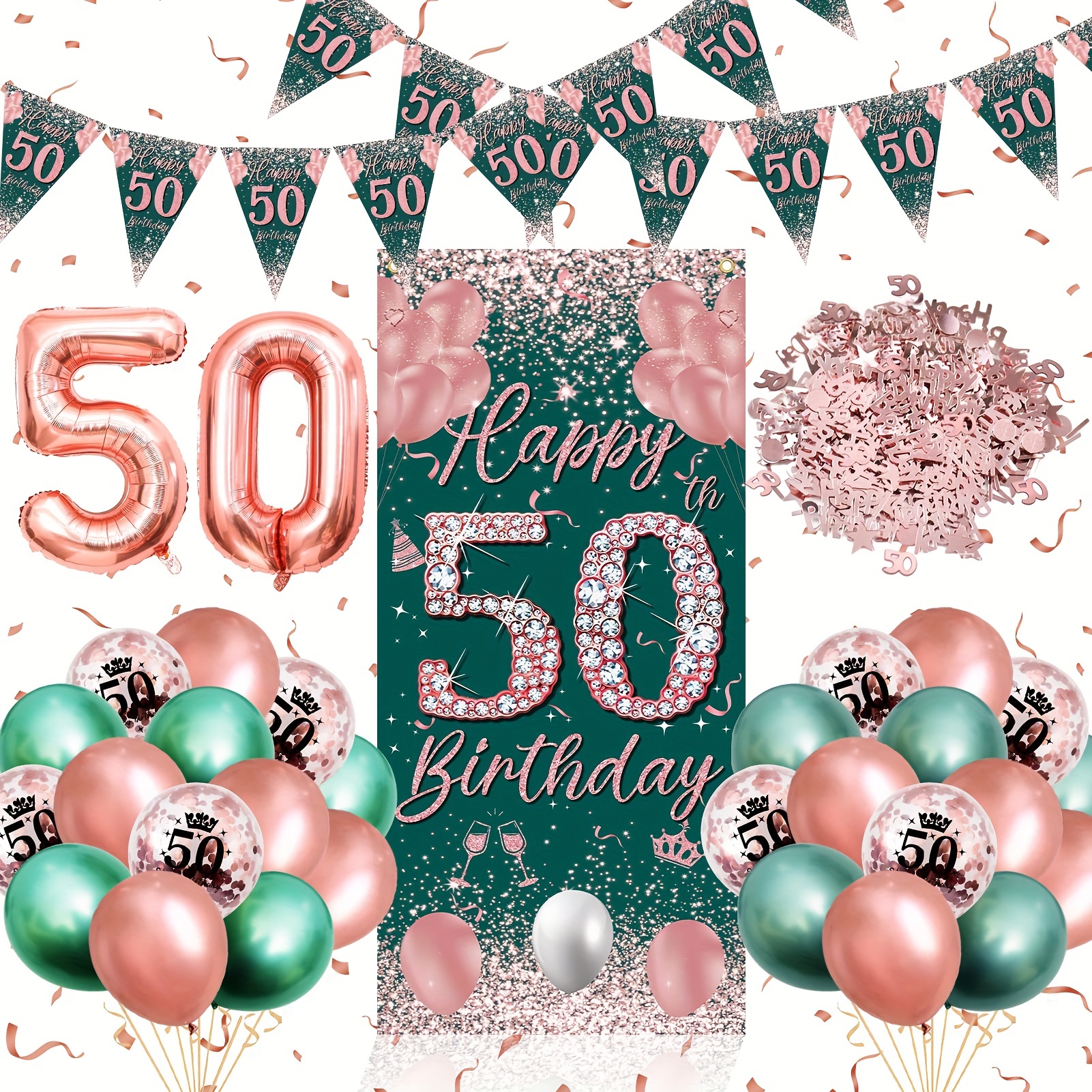 30th Birthday Decorations Black Gold Balloons Garland Arch Kit, 30th Women  Men Happy Birthday Banner Balloons Party Supplies Background Decor
