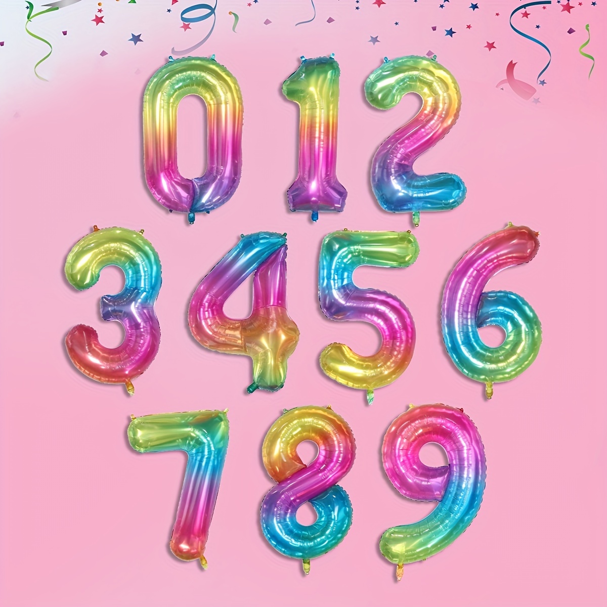 Globos de helio de aluminio de Mylar de feliz cumpleaños, juego de 6  unidades/juego de 18 pulgadas para fiesta de cumpleaños, decoraciones de  fiesta