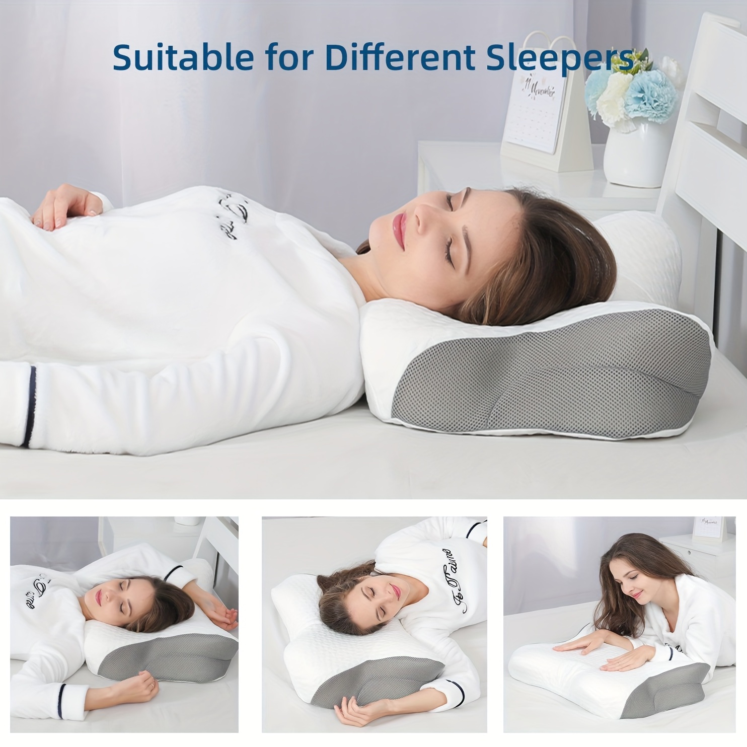 Contour Side Sleeper Pillow for Neck, Shoulder, and Back Pain