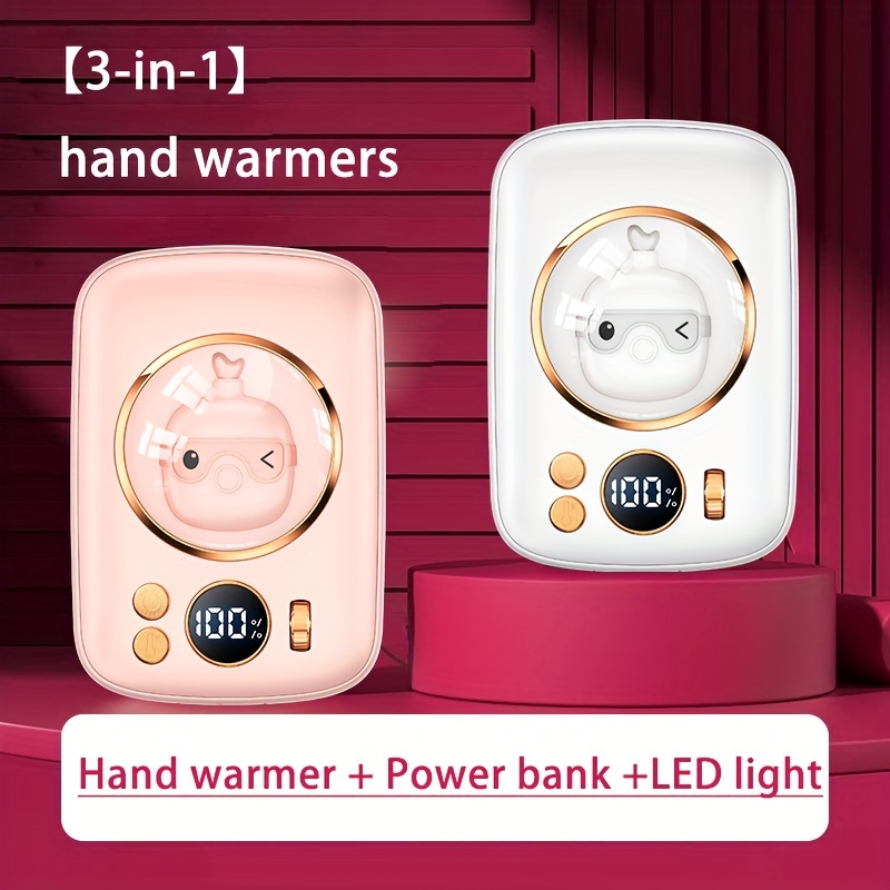 Calentador de manos portátil para invierno, calentador de manos recargable,  calentador eléctrico USB, bolsa de regalos de Navidad para mujeres