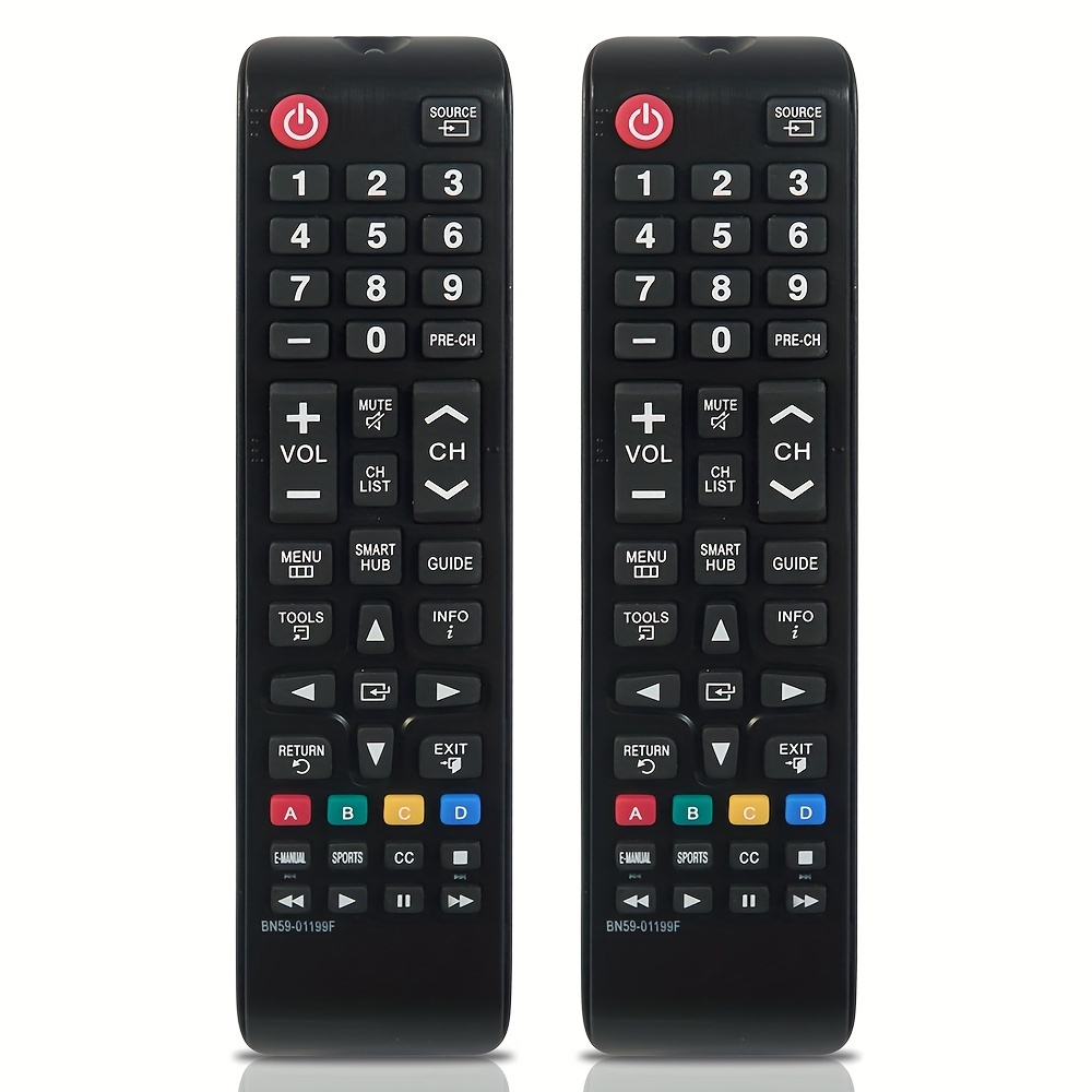 

(pack Of 2) New Bn59-01199f Universal Replacement Remote Control For Lcd Led Hdtv 3d Smart Tvs, All Models