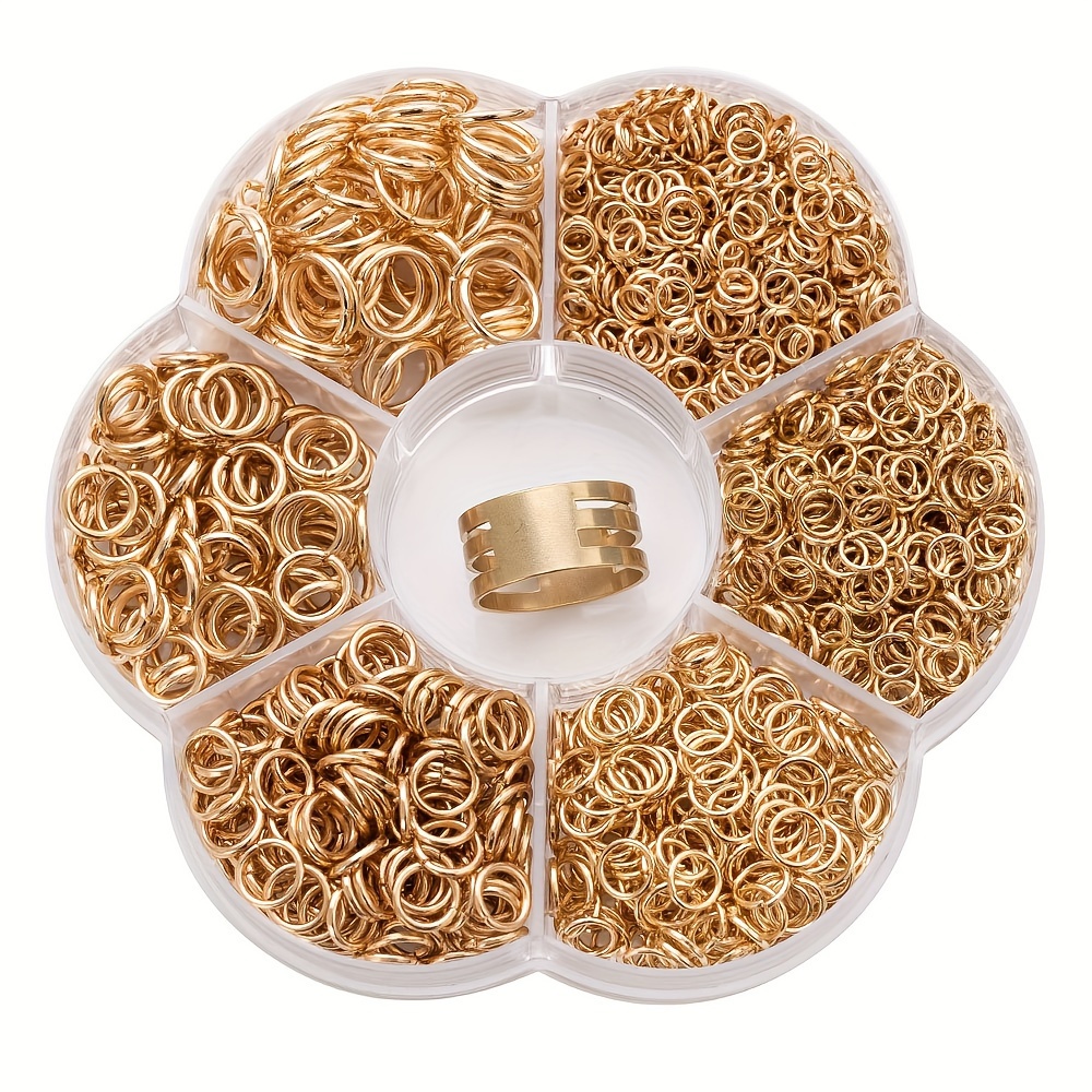 2000 Pcs Gold Jump Rings - 4mm Jump Rings for Jewelry Making, Open Jump Rings - O Rings for Jewelry Making,Jewelry Jump Rings for Keychains - Jump