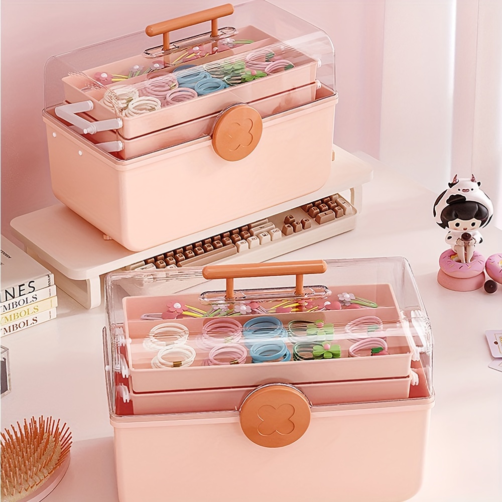 Double compartment Transparent Plastic Box Two layer - Temu