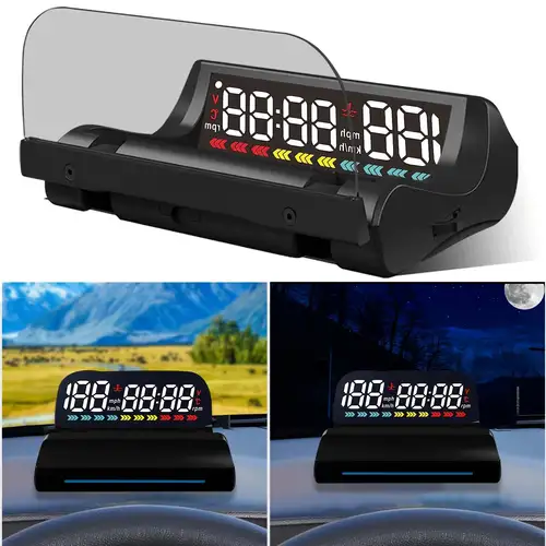 T600 Universal Car Hud Head Up Display Digital Gps Speedometer Mit Speedup  Test Brake Test Overspeed Alarm Tft Lcd Display, Für Alle Fahrzeuge - Auto  - Temu