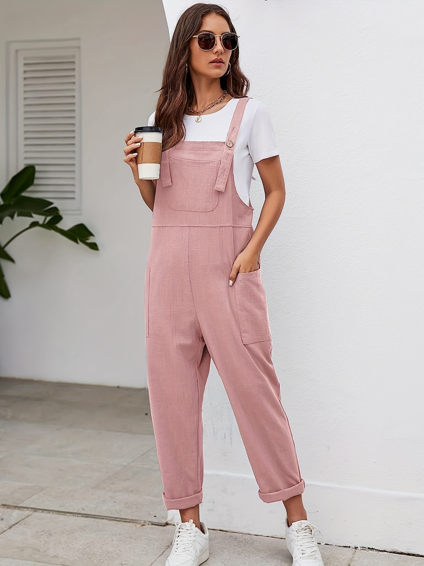 Pink jumpsuit clearance casual