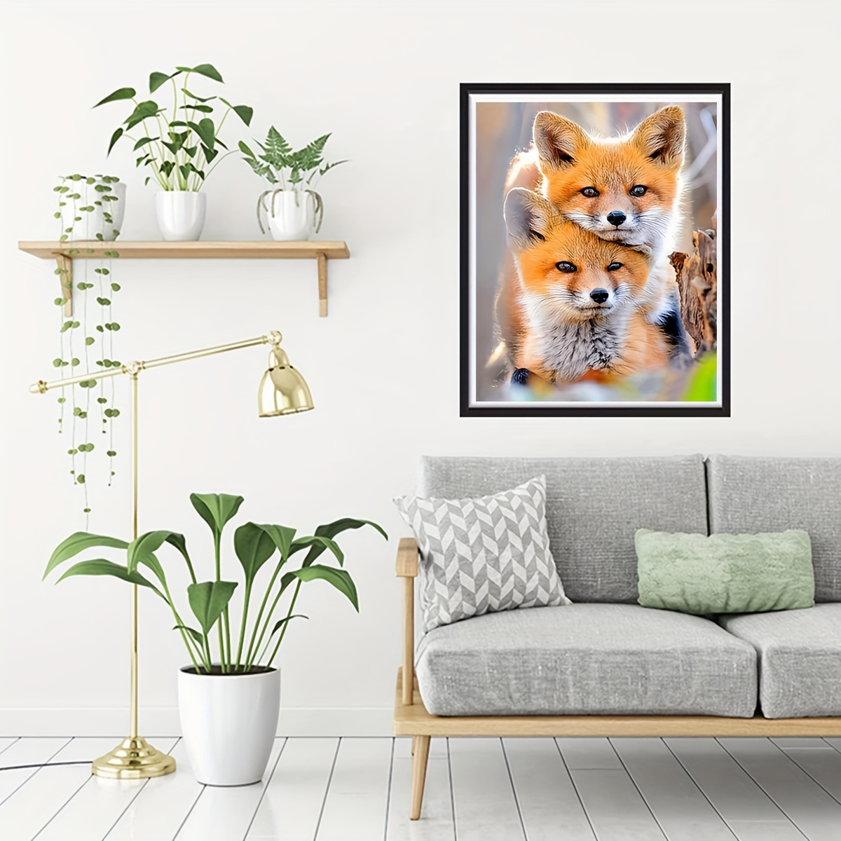 5D Diamond Painting Two Foxes Kit