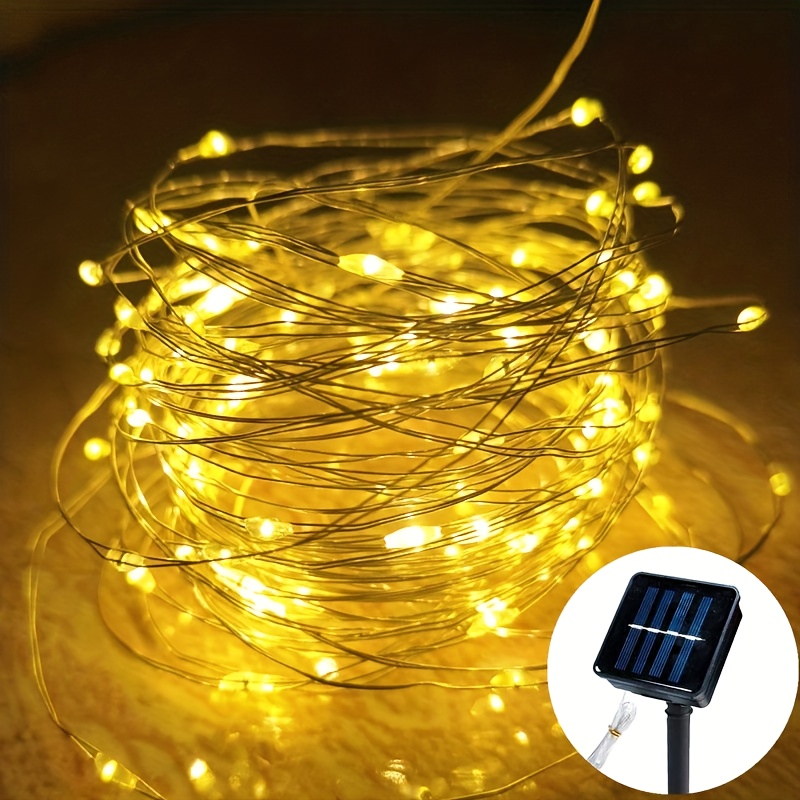 Solar Led Copper Wire String Lights Solar Outdoor Garland - Temu Austria