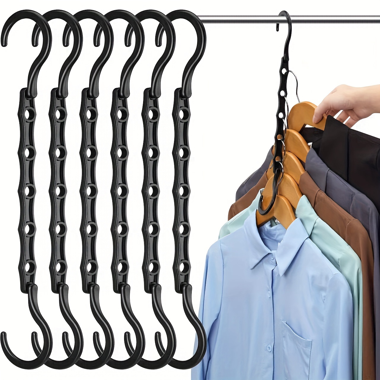 12pcs Clothes Hangers Space Saving Closet Organizers And Storage