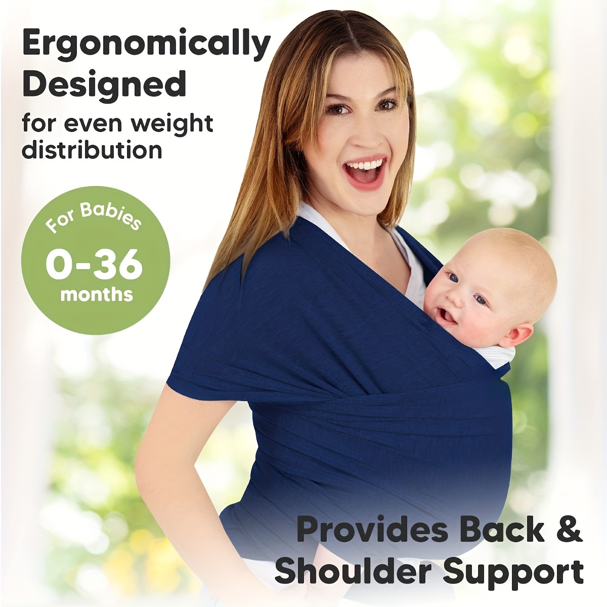 Porte-bébé enveloppant, écharpe pour bébé nouveau-né à tout-petit, porte- bébé respirant et mains libres, porte-bébé réglable (gris foncé)