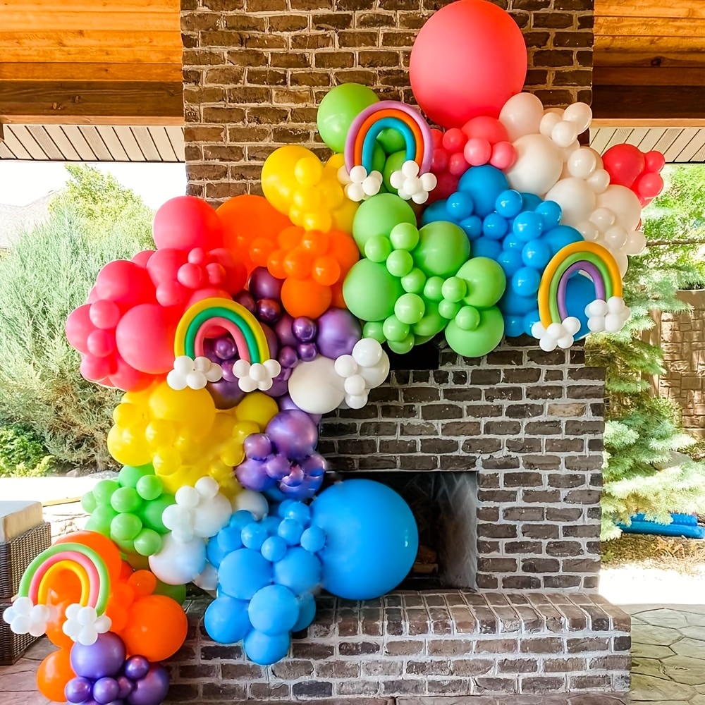 Rainbow Balloons, Rainbow Balloon Garland, Rainbow Cake Smash, Rainbow Baby  Shower, Rainbow Birthday Party, Rainbow Cloud Arch Balloons