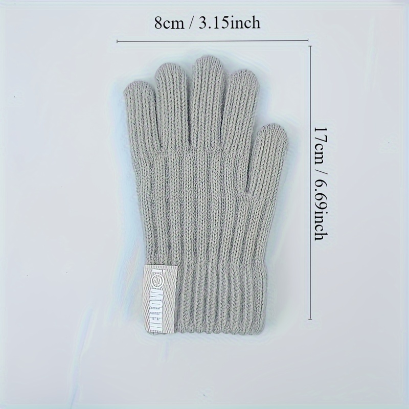 Kids' Warm Knitted Gloves for Winter Weather