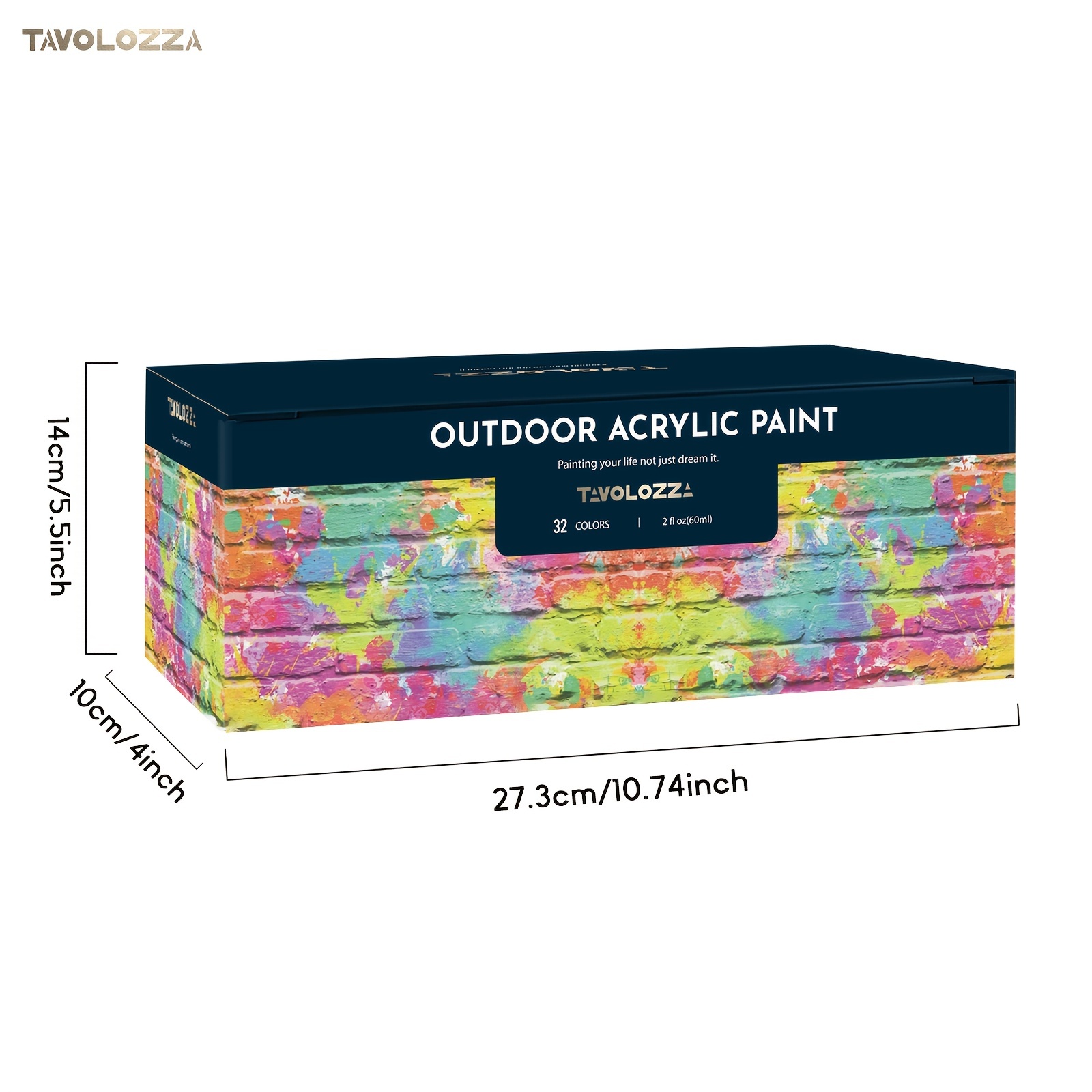 Outdoor Acrylic Paint Set 32 Assorted Colors Non toxic - Temu