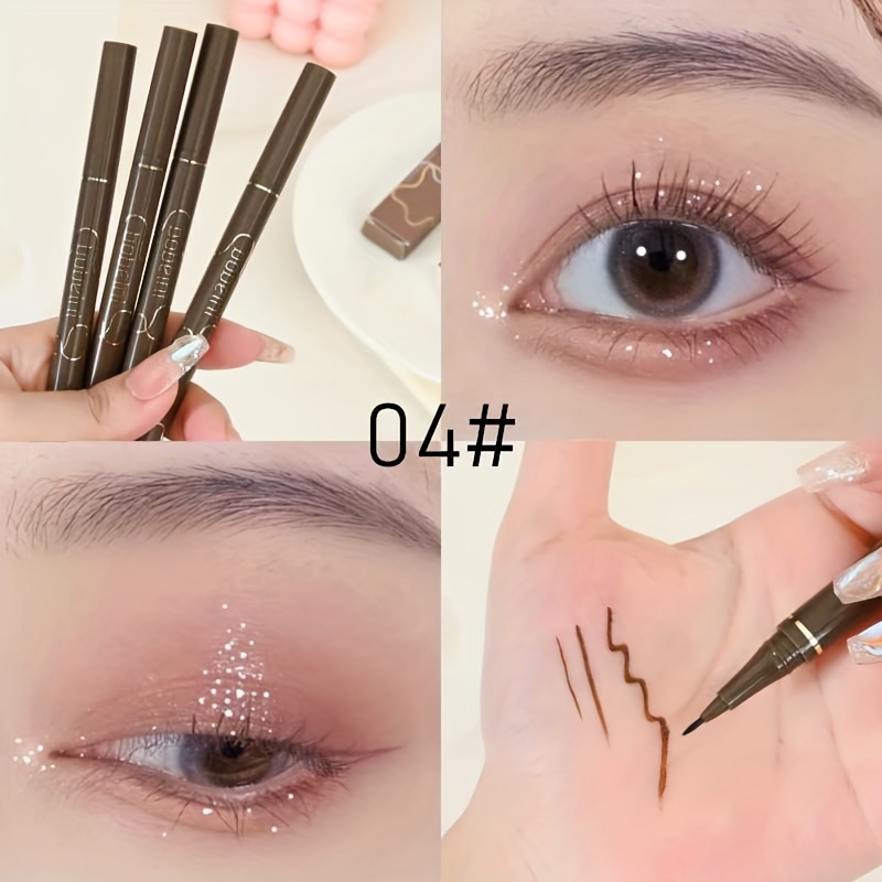 Ultra Slender Liquid Eyeliner, Korean Makeup For Women, Fast Drying, Smooth Waterproof  Eyeliner Pen, Long Lasting Lower Eyelash Pen Cosmetics - Temu