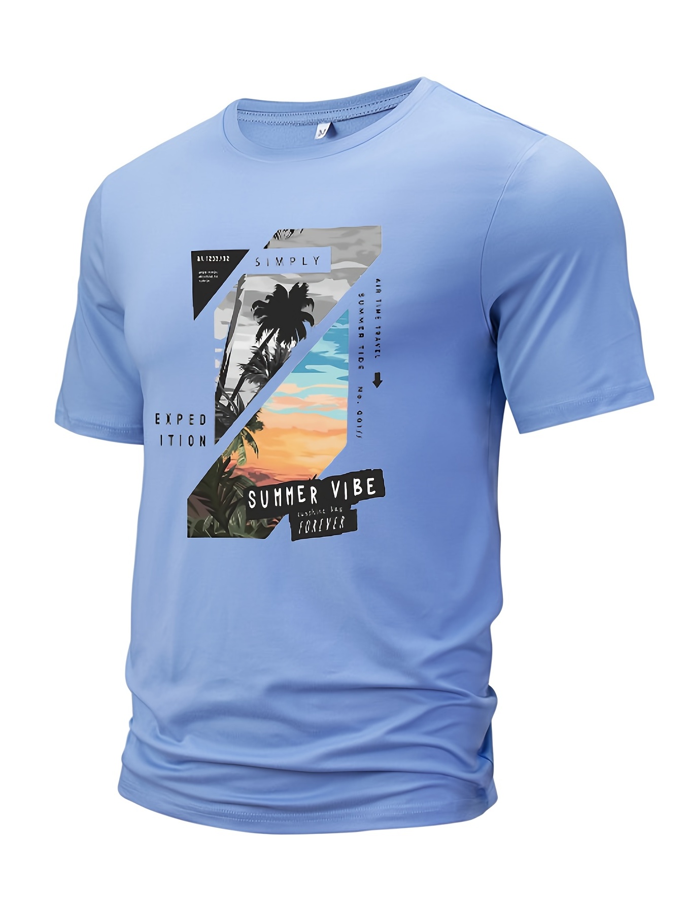 California Männerkleidung Kreativ Stretch Germany Print Leicht T-shirt, Casual Beach Temu Tee Kurzarm Herren Sommer Top, Herren - Outdoor - Für Venice Rundhalsausschnitt Graphic