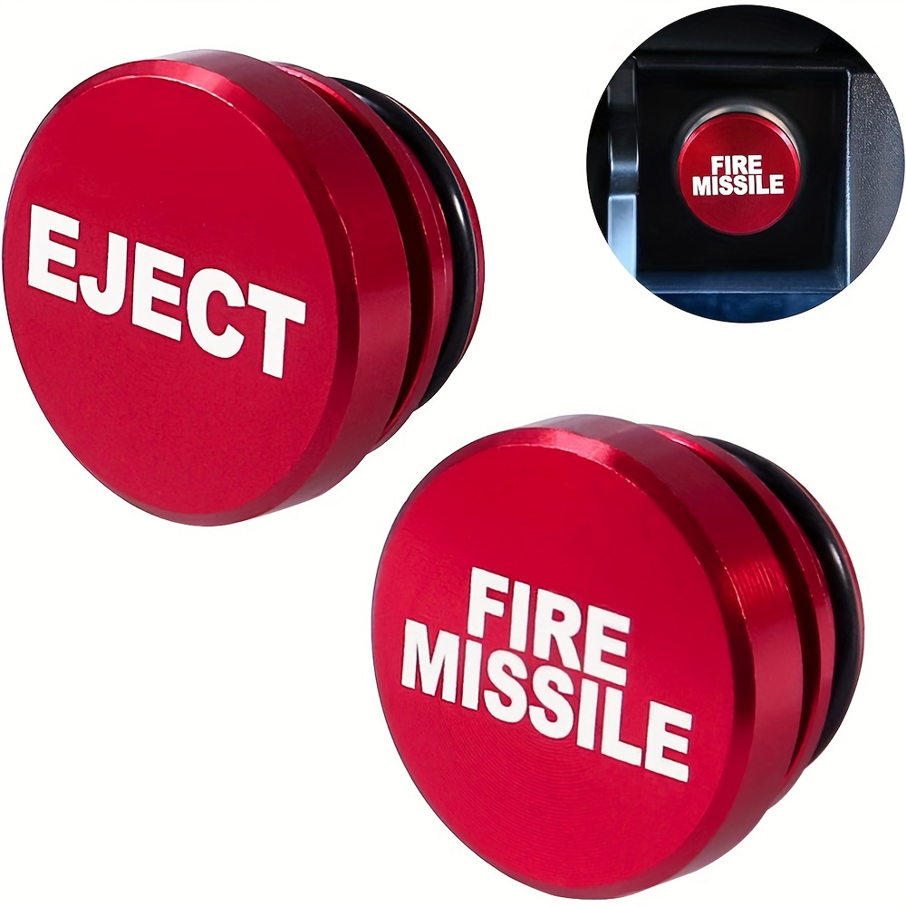 1x Universal Red EJECT Button Car Cigarette Lighter Cover Car Parts  Accessories