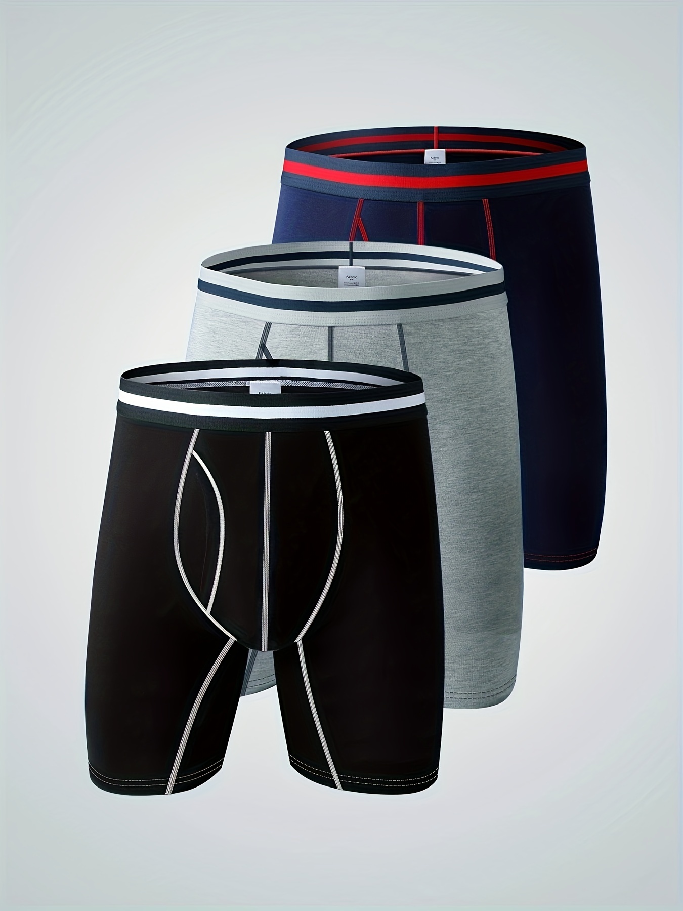 Men's Long Leg Boxer Shorts Briefs Pouch Sports Underpants - Temu United  Kingdom