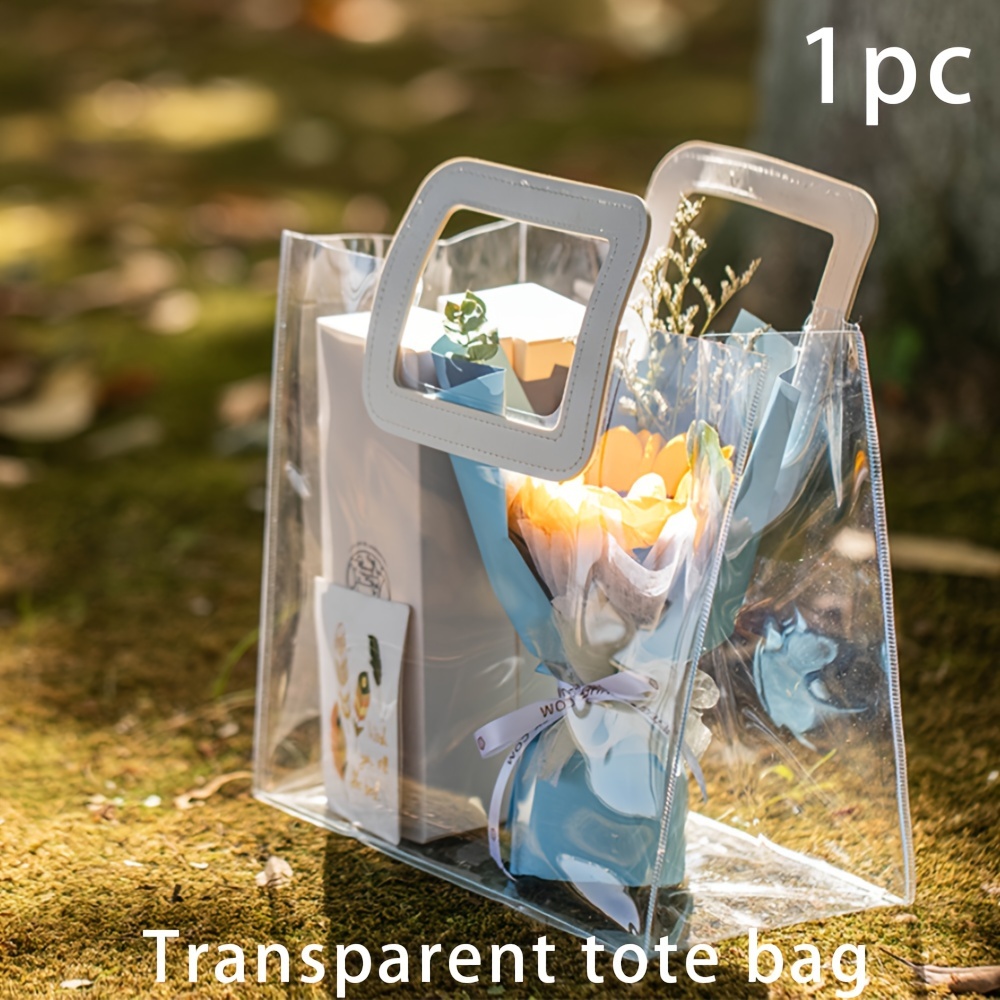 Daisy Transparent Tote Bag Plastic Gift Bag Jelly Bag Accompanying
