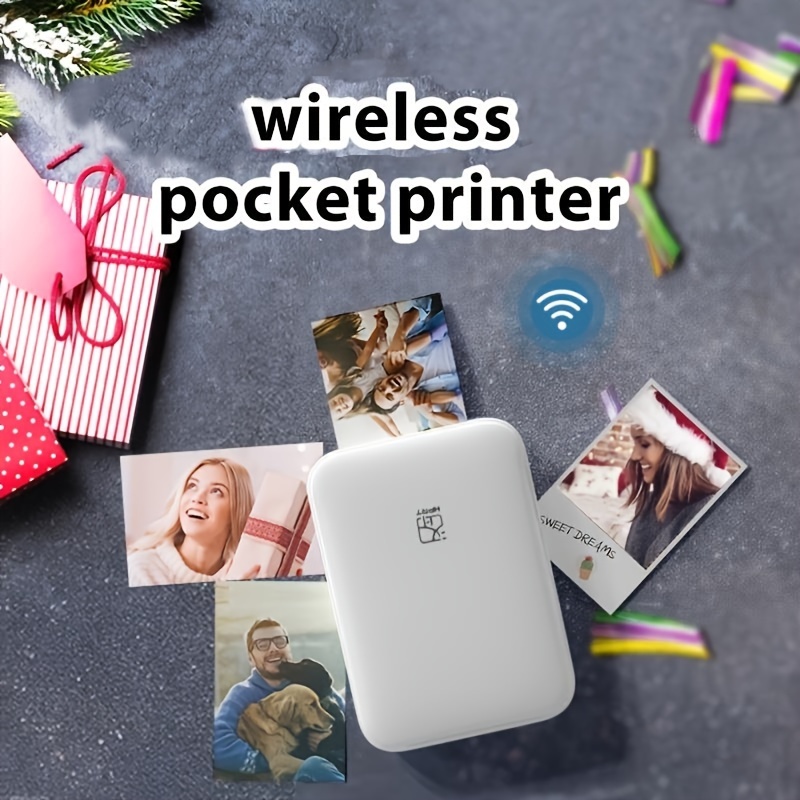 HPRT-Imprimante Photo Portable Sans Fil Mini Imprimante Couleur