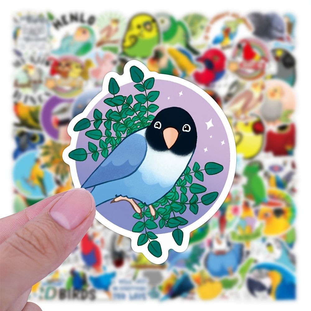 100pcs Cartoon Flying Animal Parrot Series Doodle Waterproof Stickers Diy  Creative Toys For Water Bottles Laptops Skateboards Notebooks And Computer  - Toys & Games - Temu