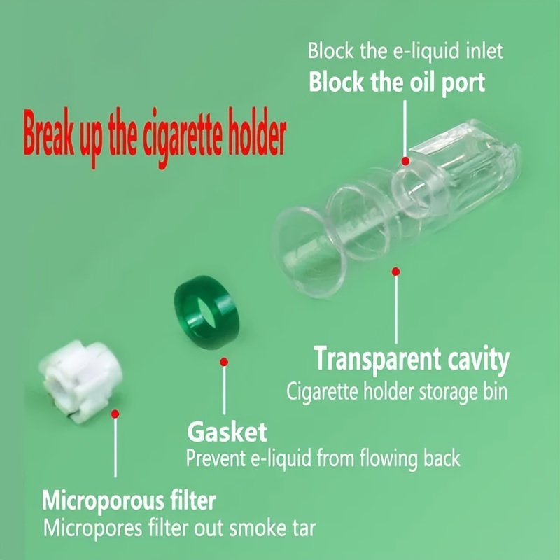 Transparenter Zigarettenfilterhalter, Reduzieren Sie Zigaretten Teerfilter,  Filter Zigarettenhalter Simulation Kaffeemaschine (100pcs, transparent)