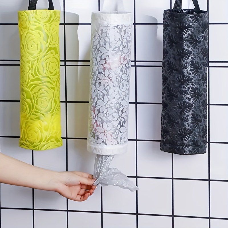 Hanging Garbage Bag Storage Bag Kitchen Wall Trash Bag Dispenser  Wall-mounted Grocery Bag Holder Nylon Home Accessory Organizer - AliExpress