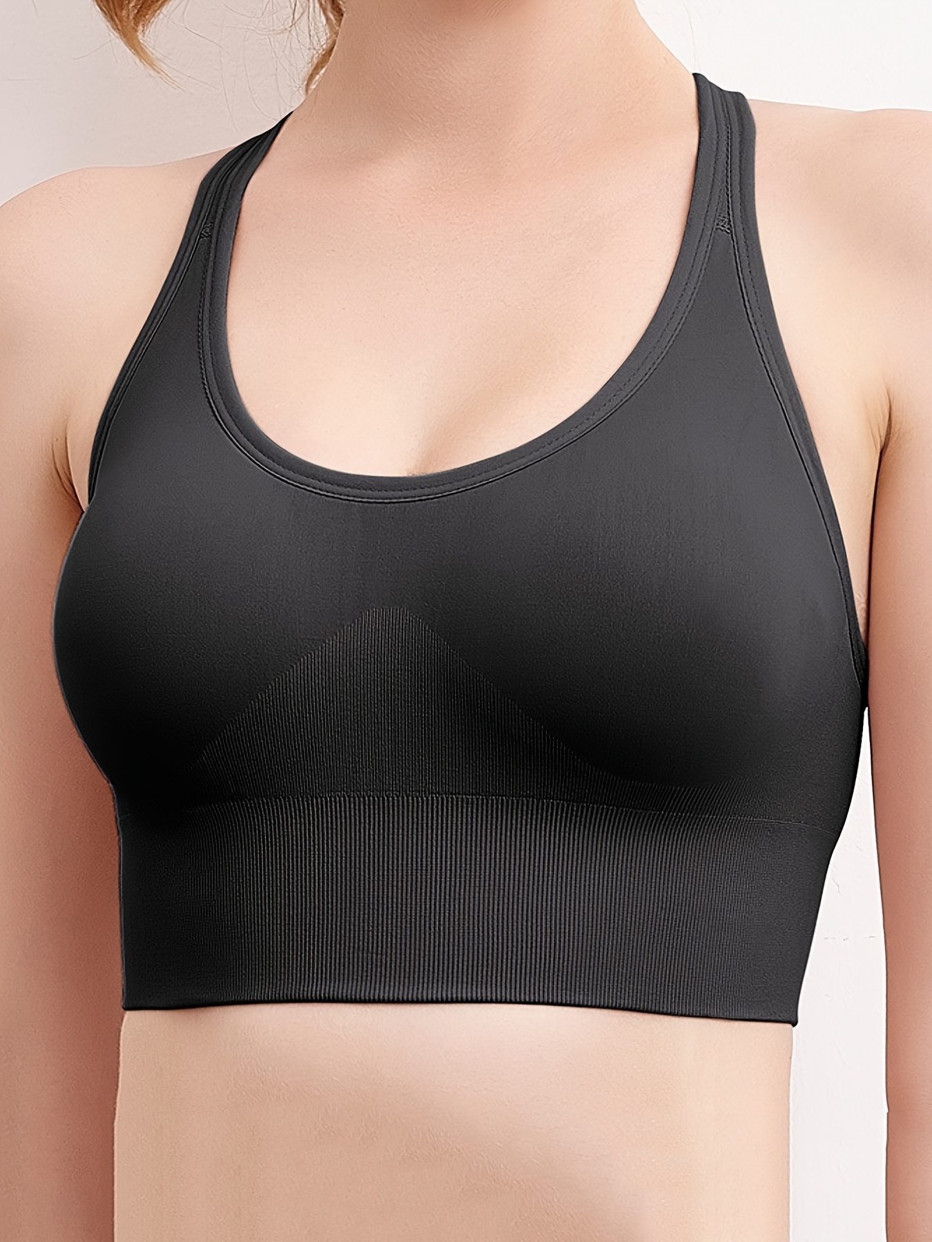 Women's Breathable Elastic Sports Bra Stretch Athletic Brassiere Push Up  Bras