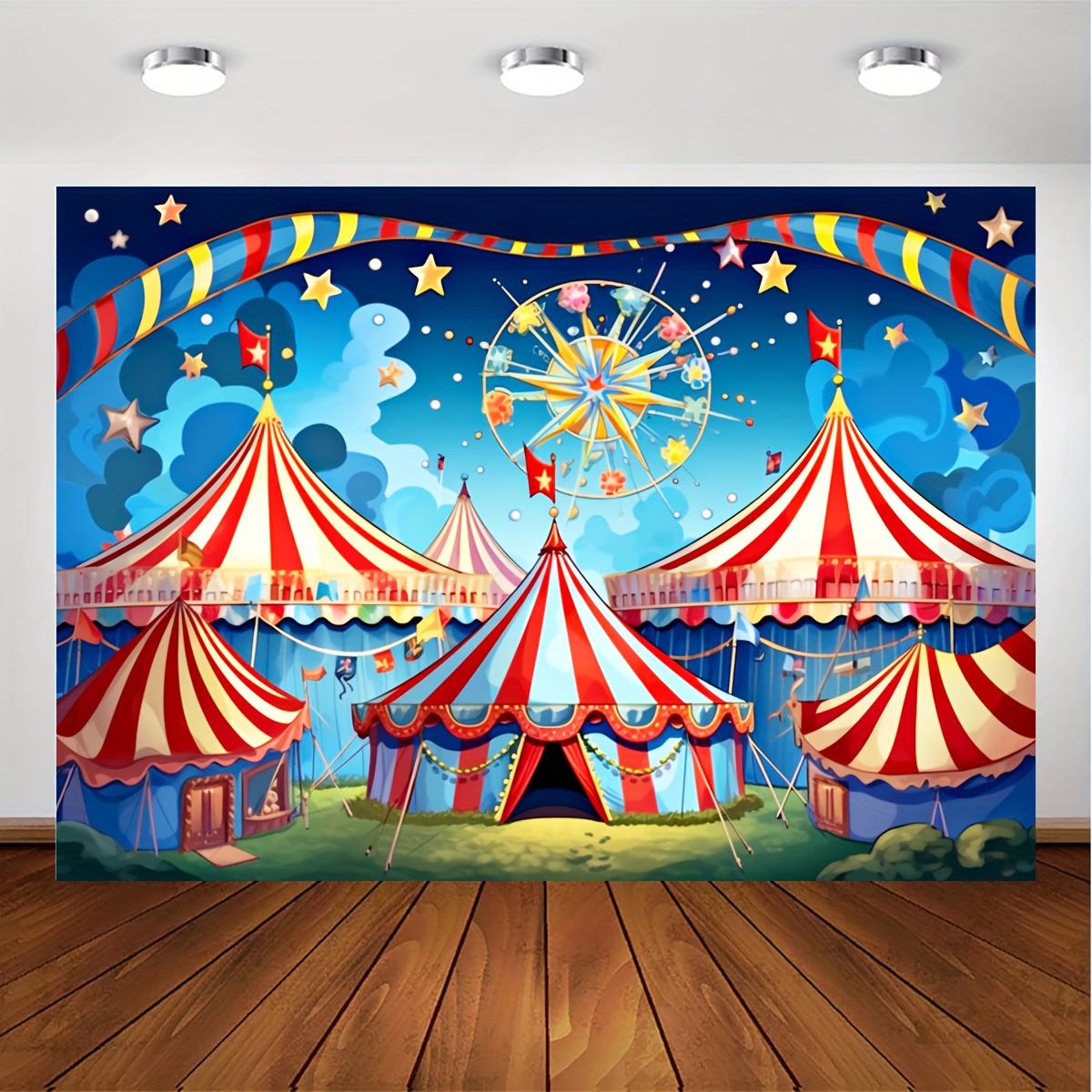 Decoración para tartas con temática de carnaval de circo, 1er cumpleaños,  temática de circo, accesorios para cabina de fotos, suministros de