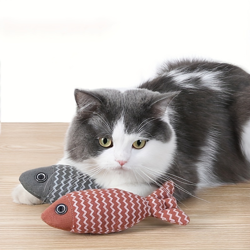 Doudou pour chat jouet poisson tout doux Simulation jeux chat