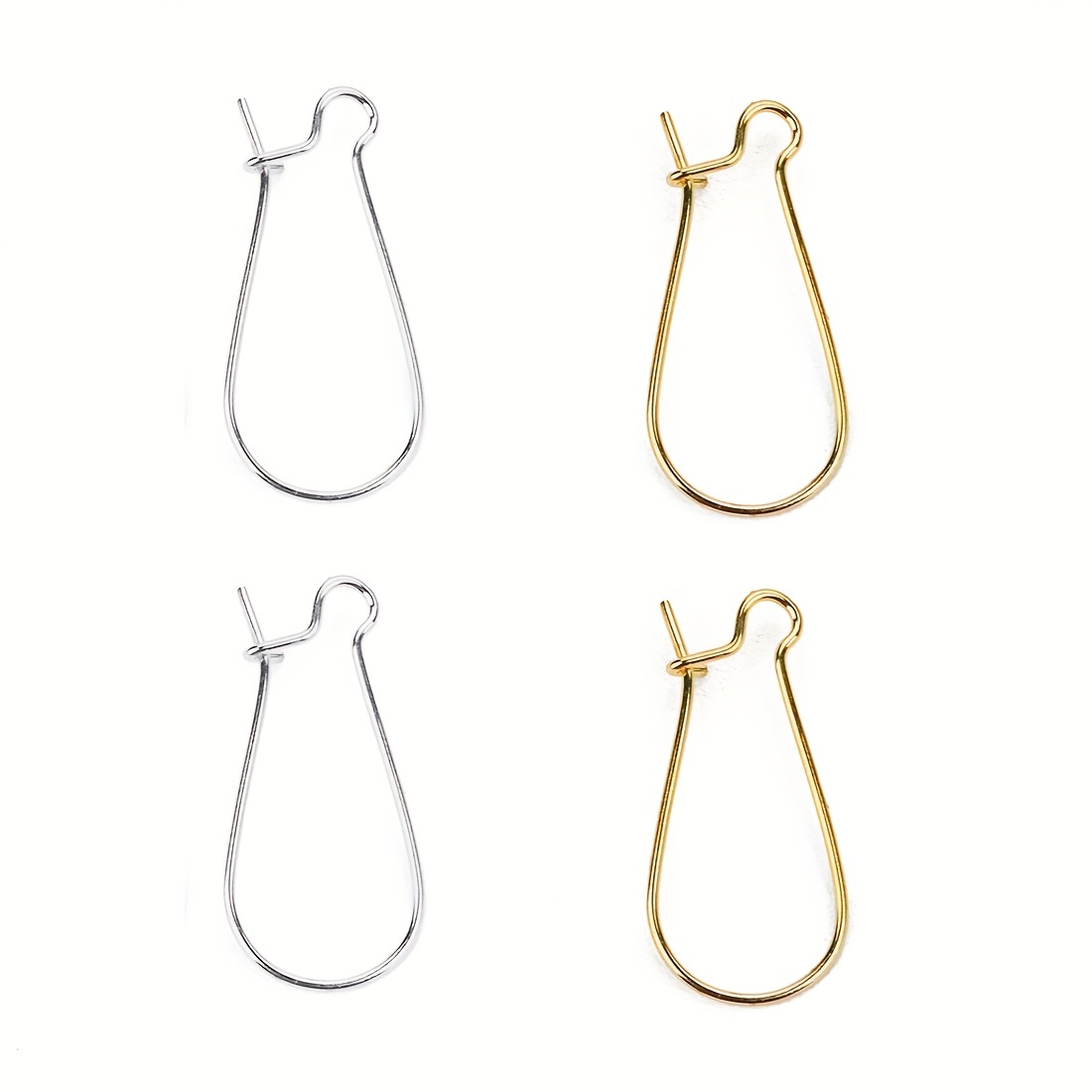 Earring Backs for Hook Earrings, Earring Hooks Jewelry Making Supplies  50Pcs for DIY Jewelry(White K) 