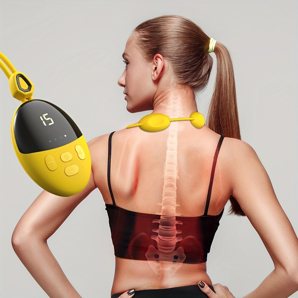 Pendant Shape Neck Massager With Heat Electric Pulse Neck - Temu