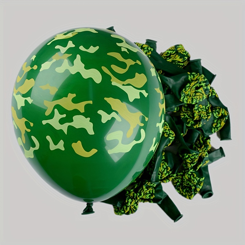 12 ballons couleurs de camouflage militaire