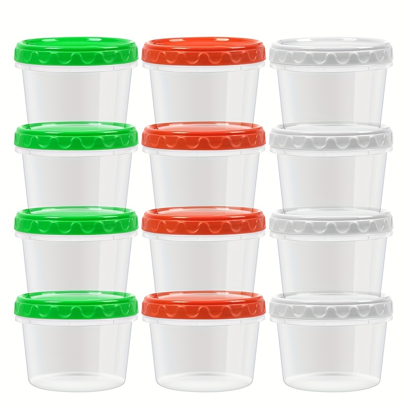 Food Containers, Plastic Freezer Container Jars With Screw Lid