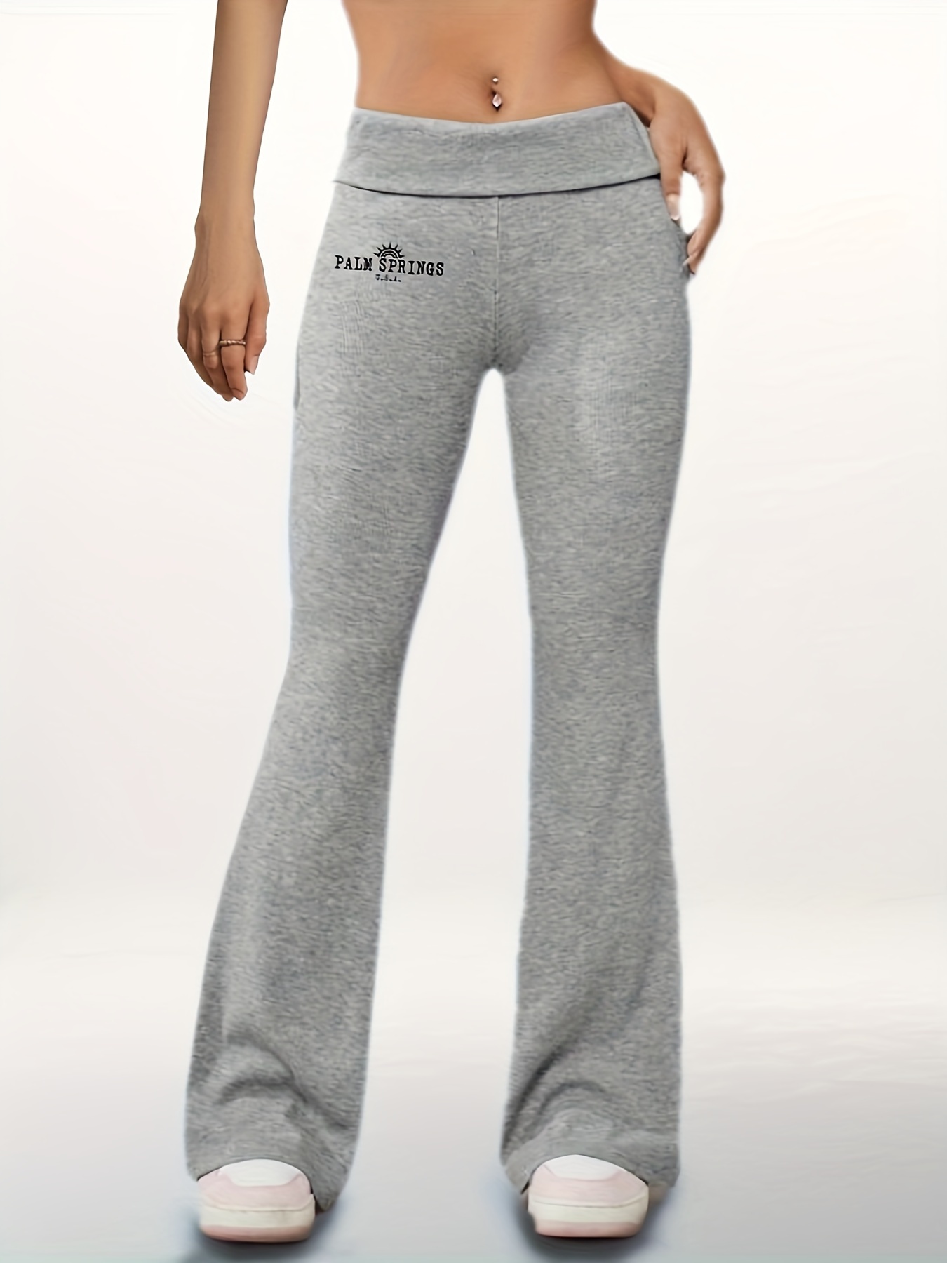 Grey Flared Pants - Temu